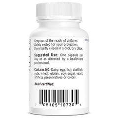 Label on Melatonin bottle indicating 1 mg per capsule