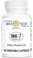 Bio-Tech Pharmacal MK-7 Vitamin K2 bottle - 100 Vcaps