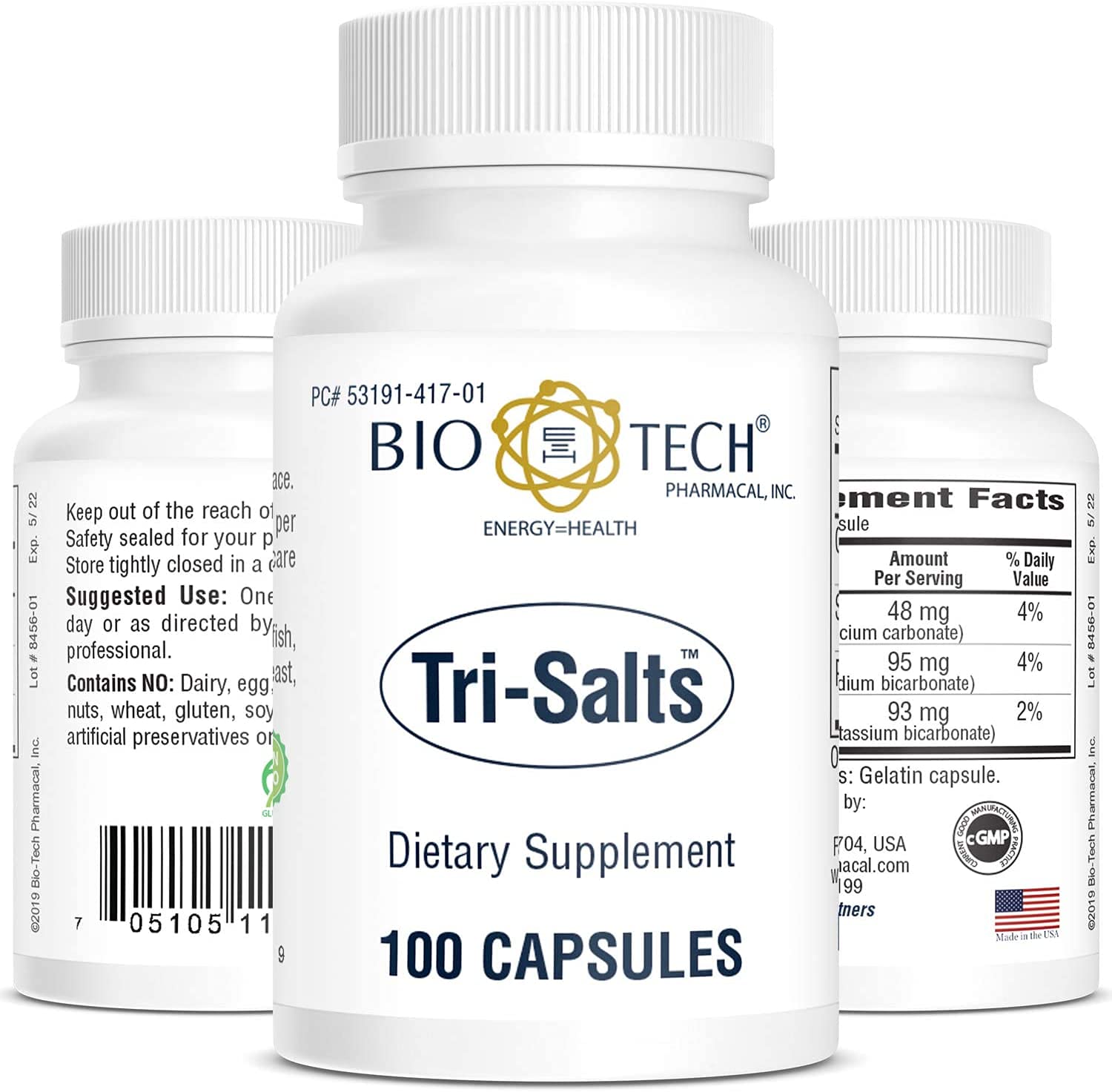 Bio-Tech Pharmacal Tri-Salts Powder 120 g front label
