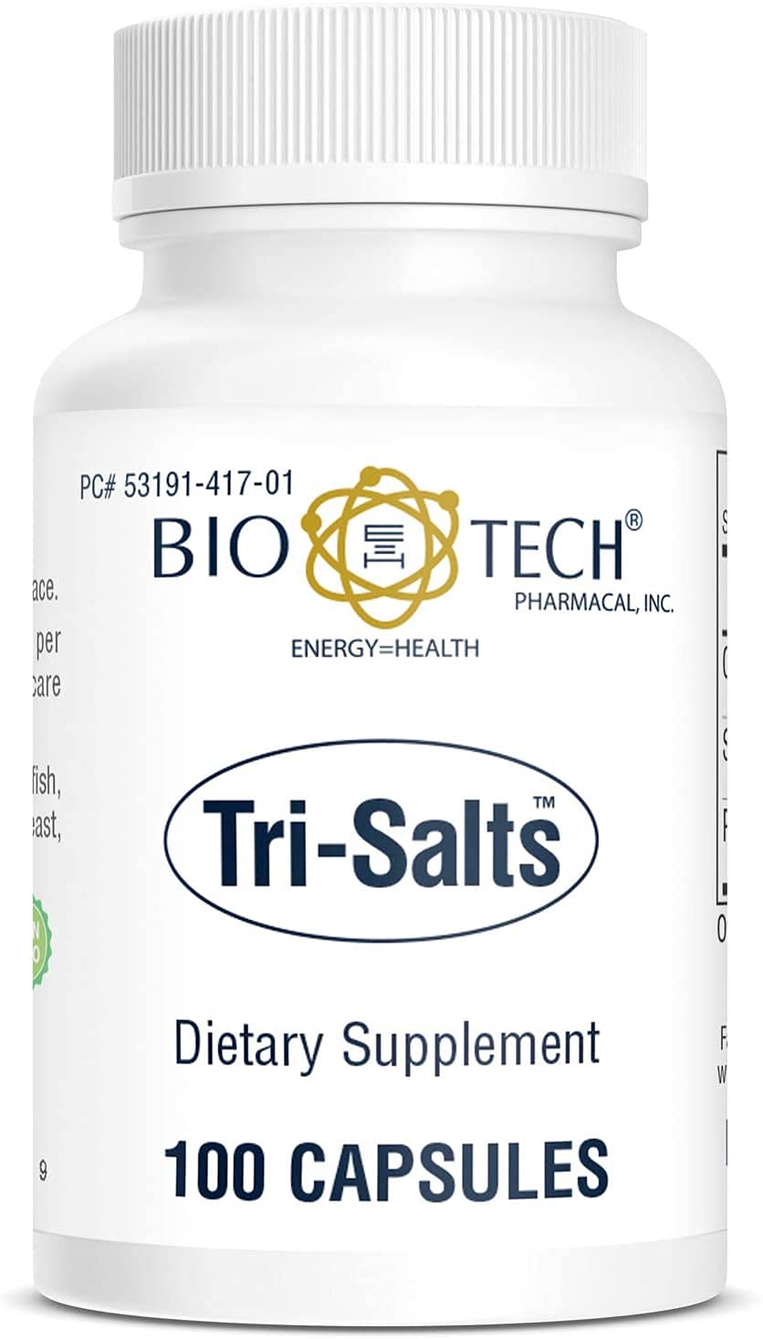 Tri-Salts Powder showcasing calcium, potassium and sodium information