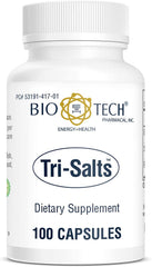 Tri-Salts Powder showcasing calcium, potassium and sodium information