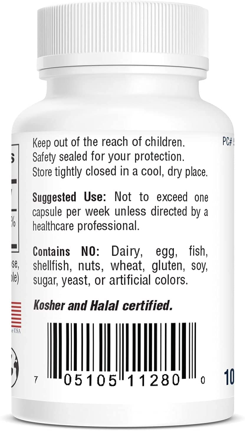 Vitamin D3 capsules package - 50,000 IU, 100 vegetarian capsules