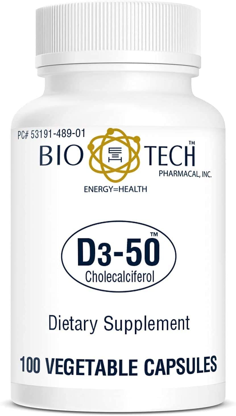 Product shot: Bio-Tech Pharmacal D3-50 50k IU - 100 Veg Count
