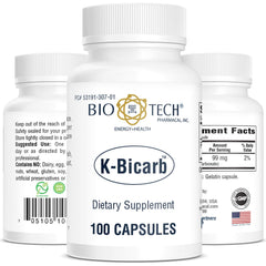 Bio-Tech Pharmacal Potassium K-Bicarb bottle label