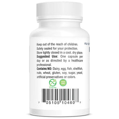 Supplement facts panel showing 99 mg potassium