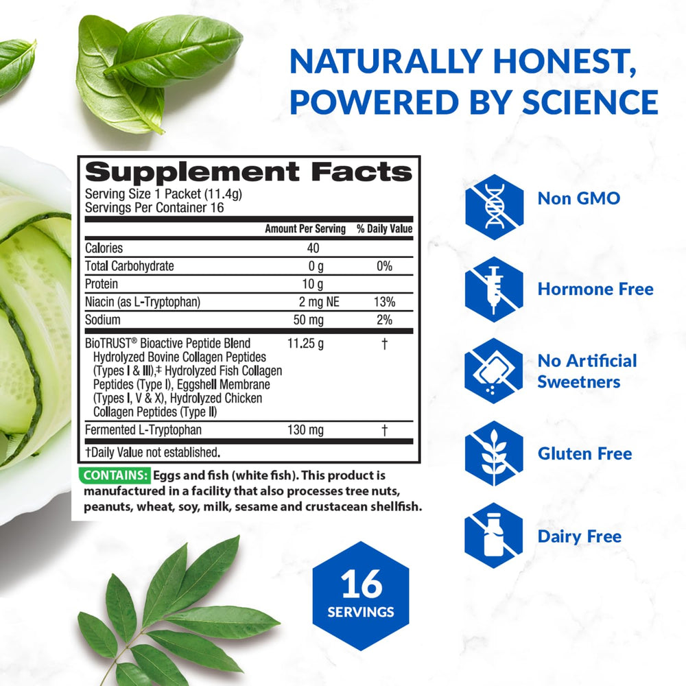 Sealed 16-pack of unflavored collagen powder packets