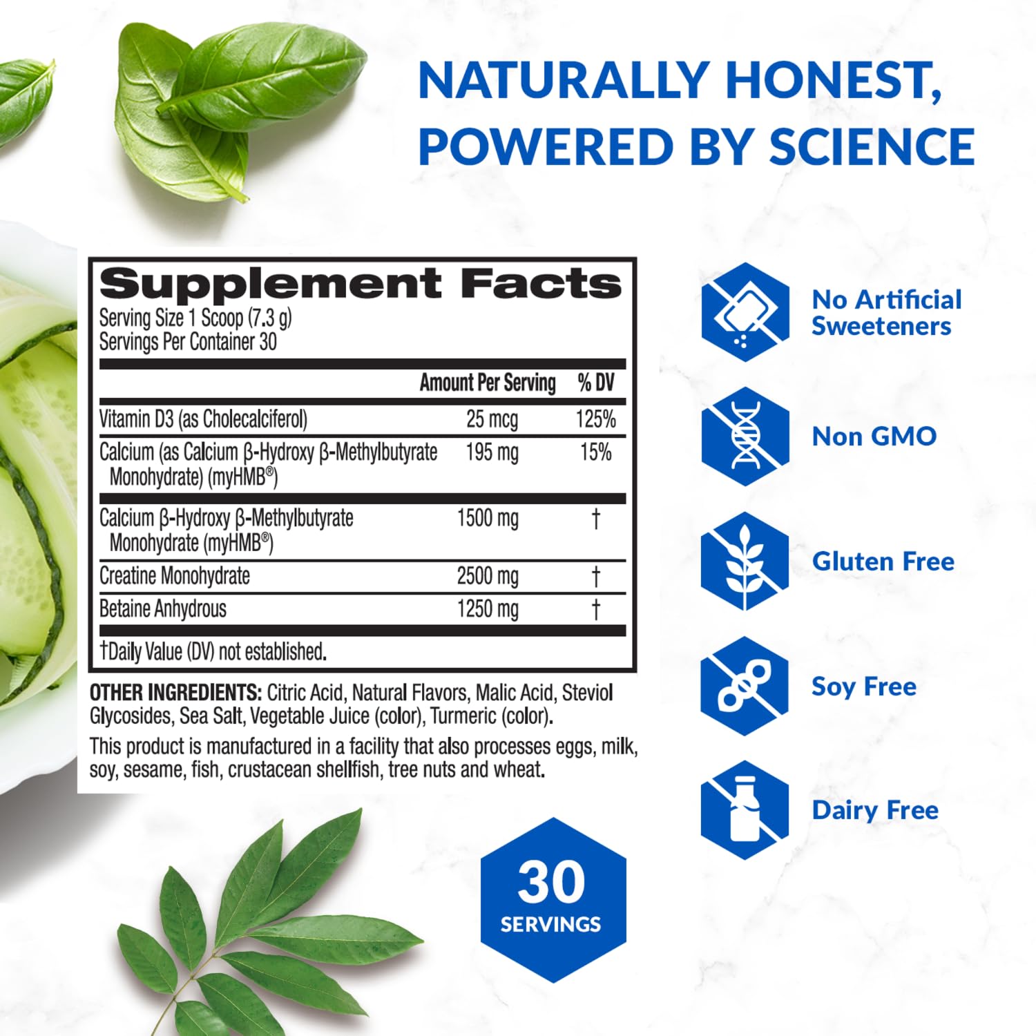 Servings and Citrus Splash label for BioTRUST Ageless Muscle Builder