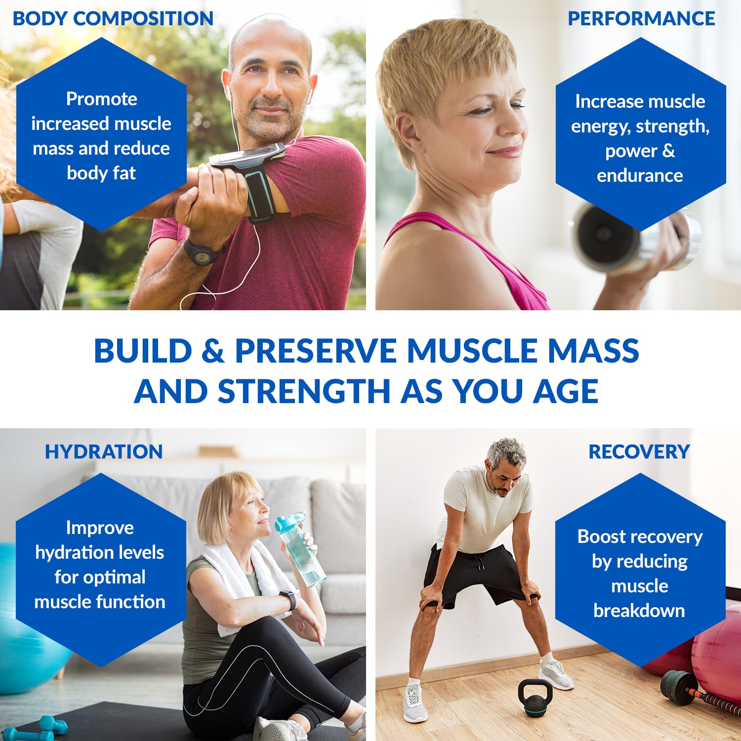 Non-GMO, gluten-free and dairy-free BioTRUST Ageless Muscle Builder