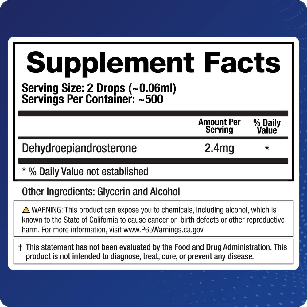 BioMatrix DHEA Liquid packaging and label