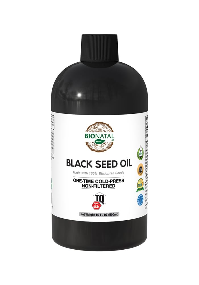 BioNatal Ethiopian Black Seed Oil 16oz bottle – front view