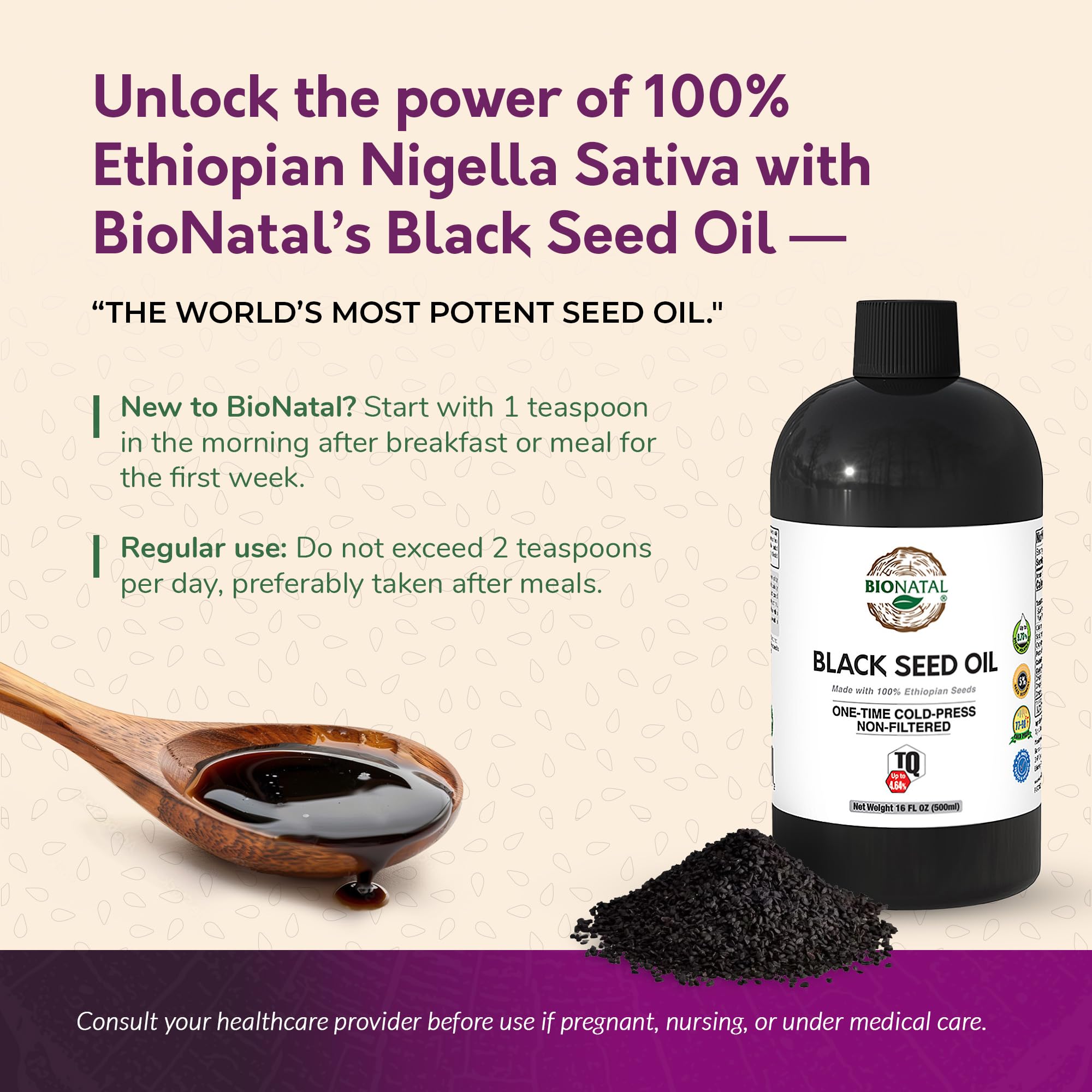 Eco-friendly BioNatal packaging with bottle and cap