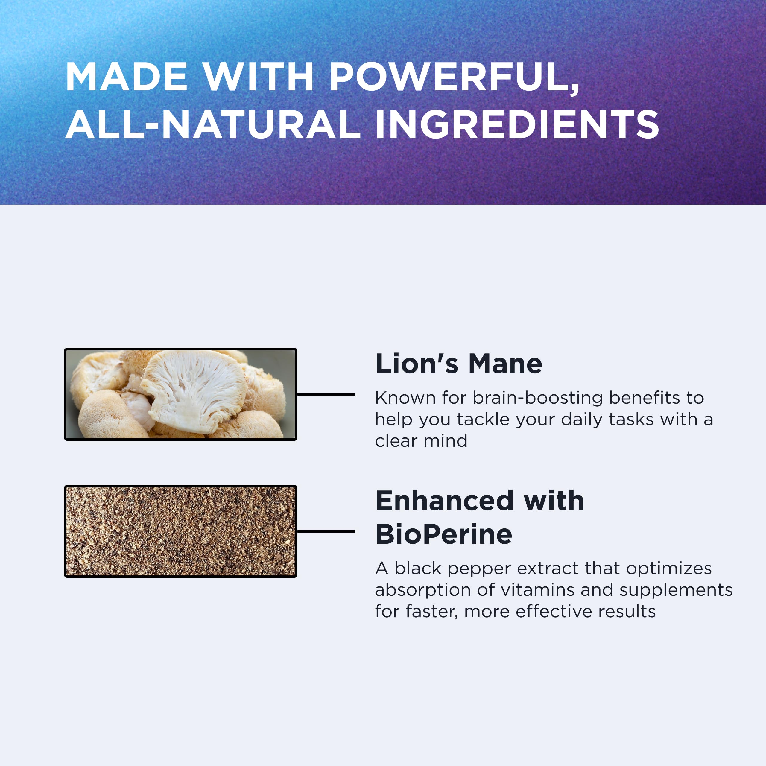 BioPerine absorption enhancer packaging