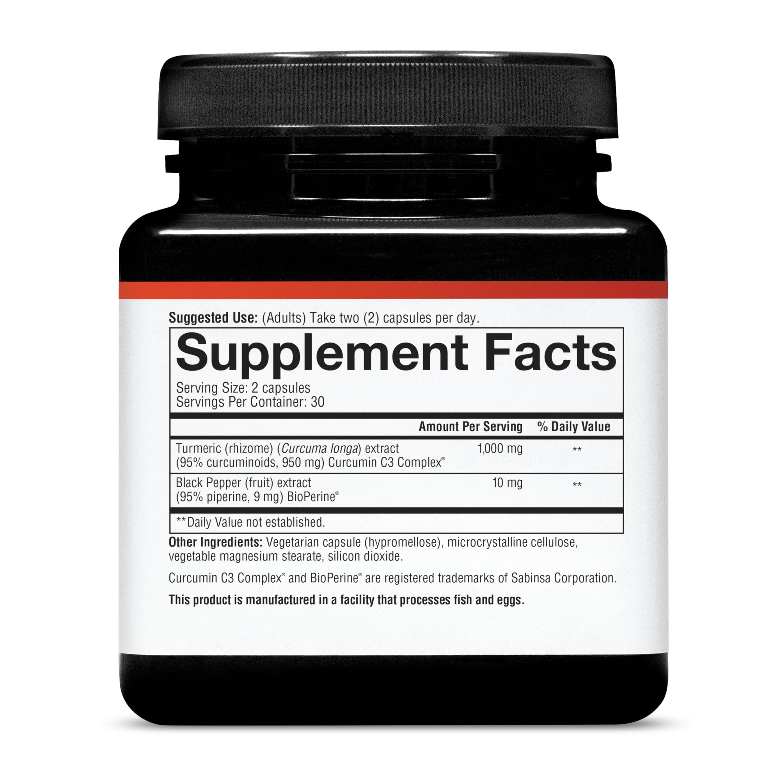 Illustration of BioPerine black pepper extract (10 mg) per serving