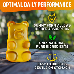 Close-up of L-Tyrosine gummy texture