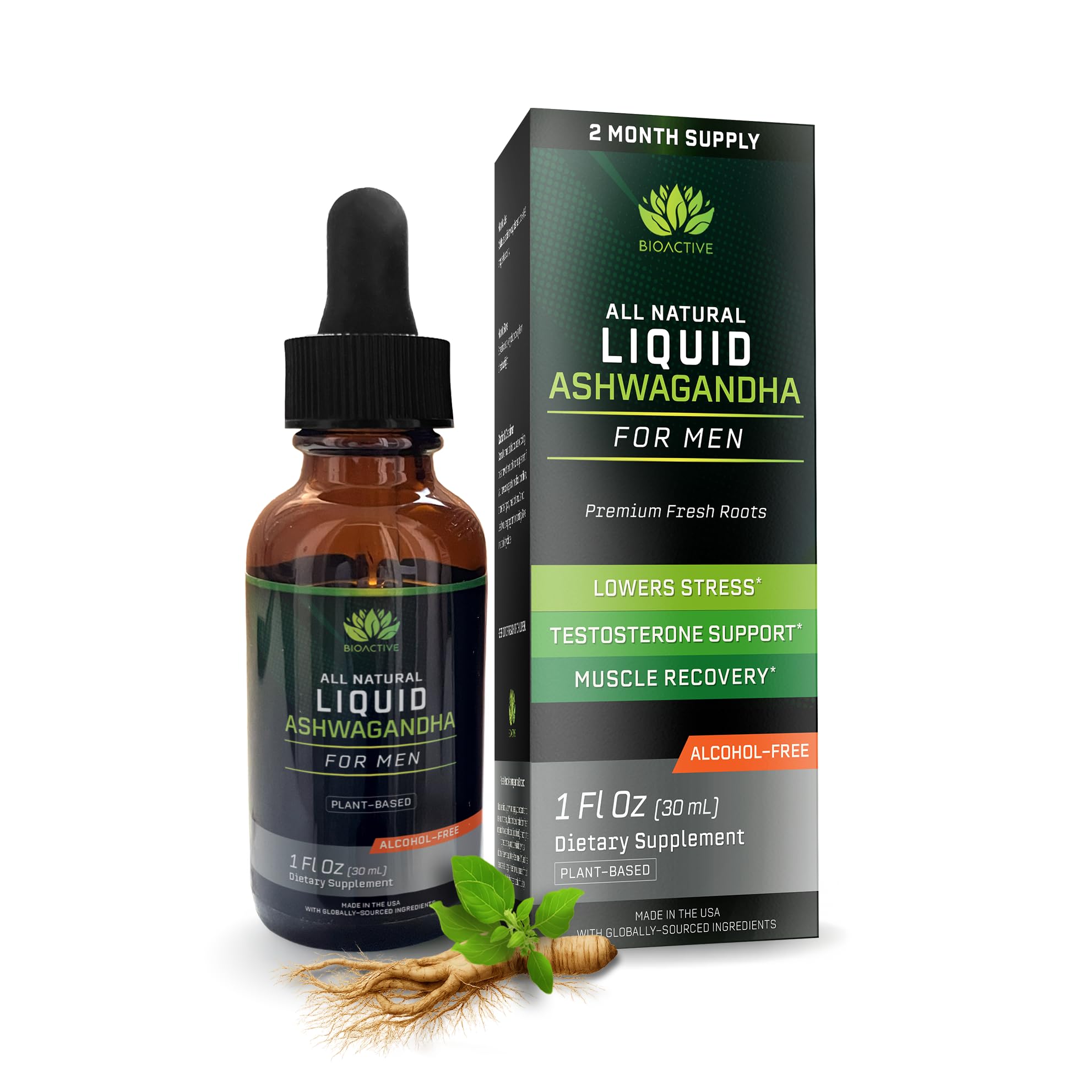 BIOACTIVE Ashwagandha Drops 1oz bottle