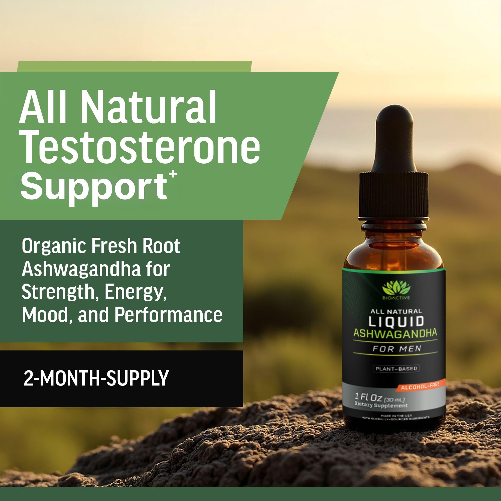 Non-GMO icon for BIOACTIVE Ashwagandha Drops