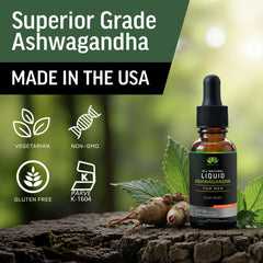 Organic certification icon for BIOACTIVE Ashwagandha Drops