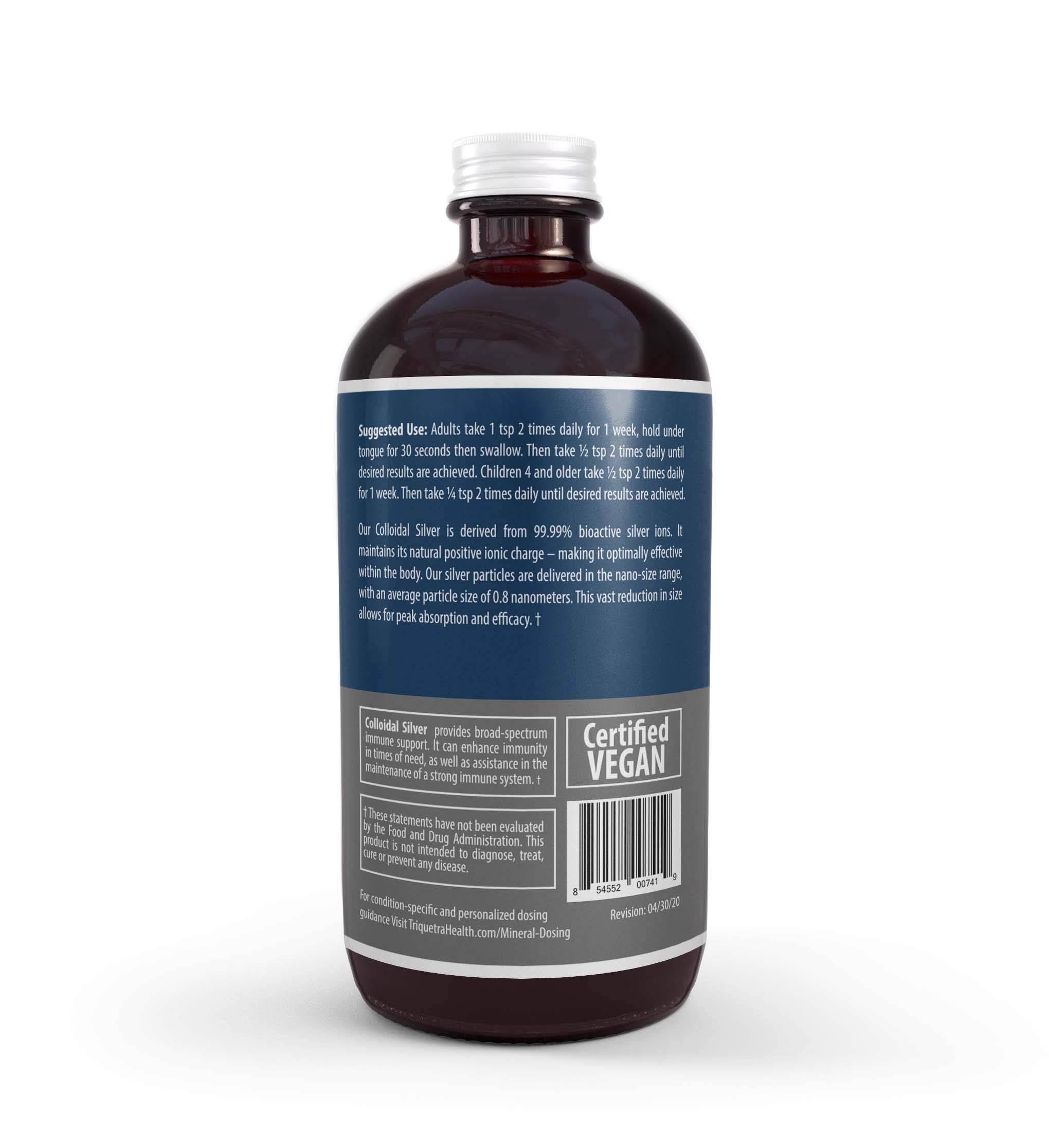 Independent third-party testing certificate for Bioactive Colloidal Silver