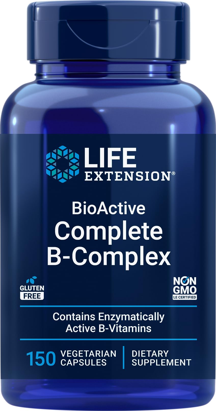 Life Extension BioActive Complete B-Complex bottle and capsules