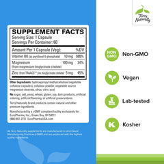 Close-up of bioactive magnesium complex with P5P vitamin B6 and chelated zinc