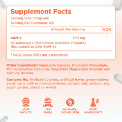 Close-up of SAM-e 750mg capsules