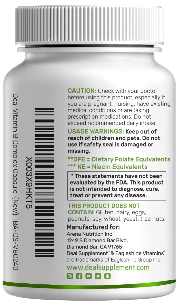 Non-GMO B vitamin supplement label