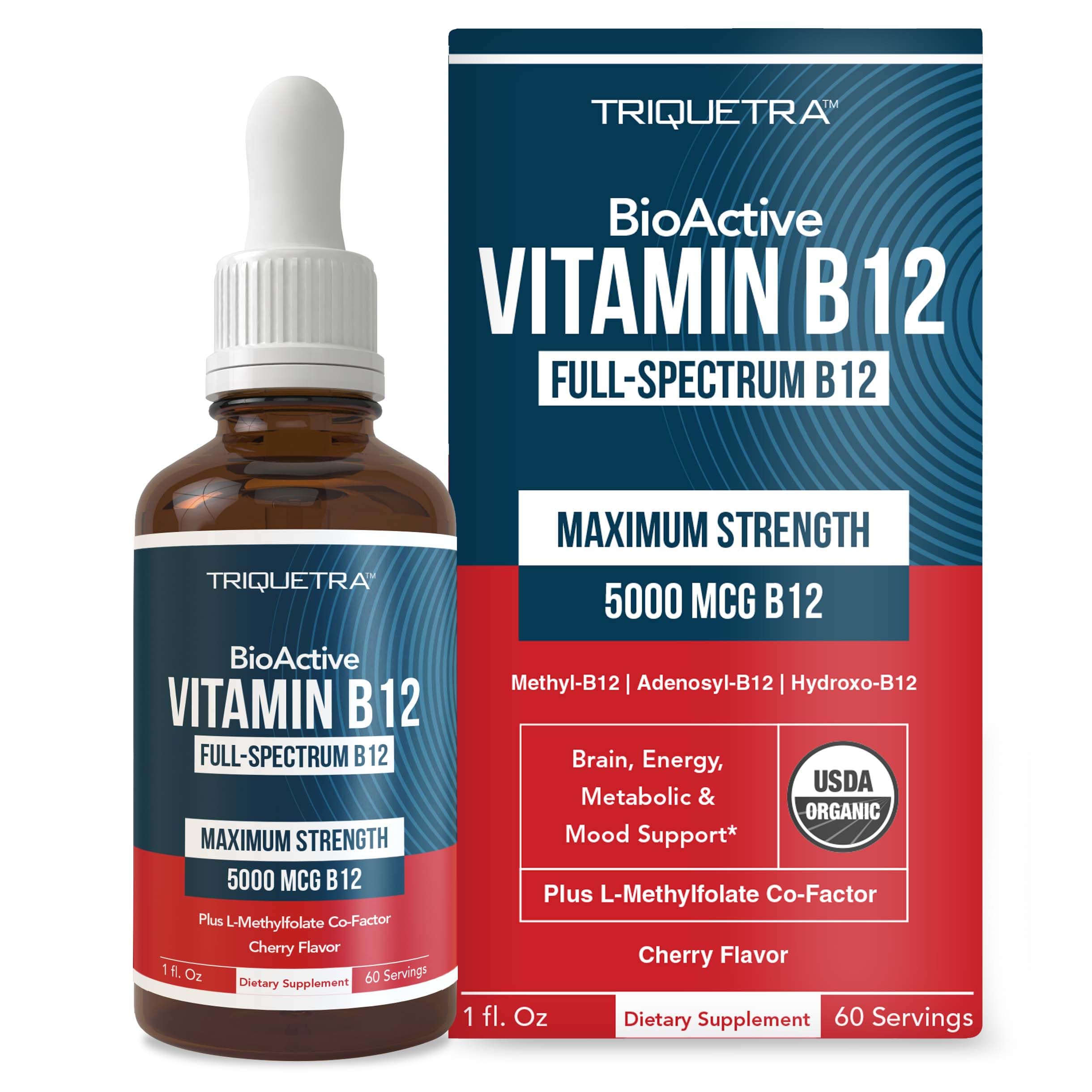 BioActive Vitamin B12 5000 mcg sublingual berry flavor bottle