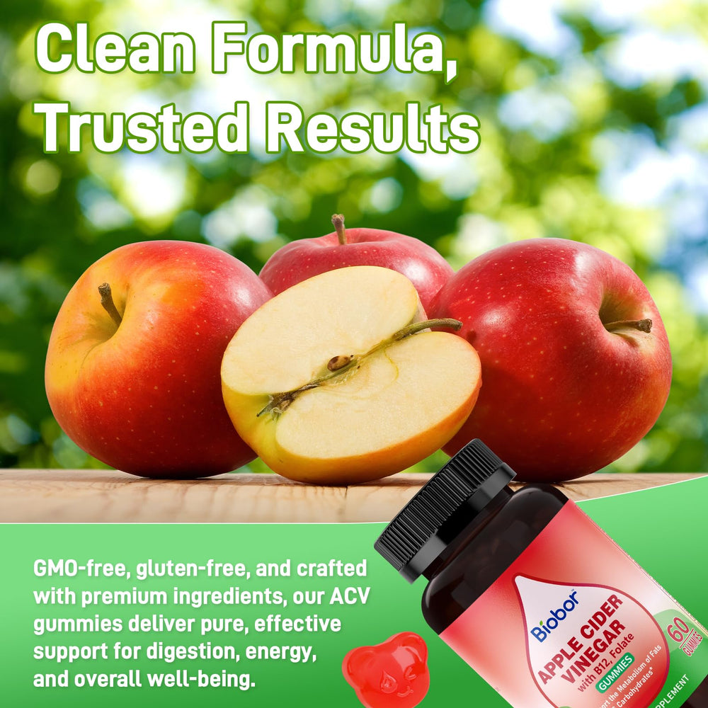 Nutrition facts panel showing 1000 mg ACV per serving