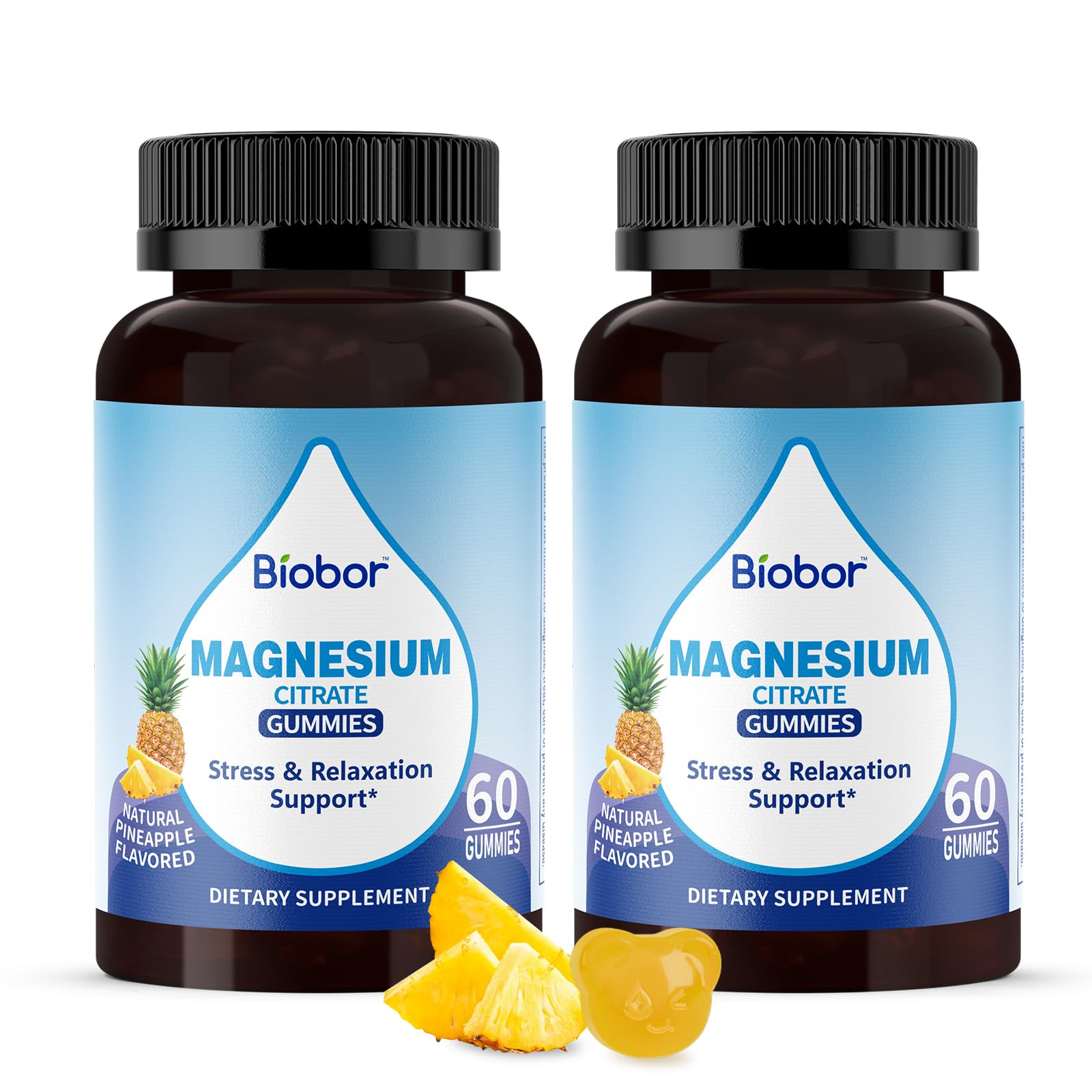 Biobor Potassium Magnesium Gummies bottle on a clean surface