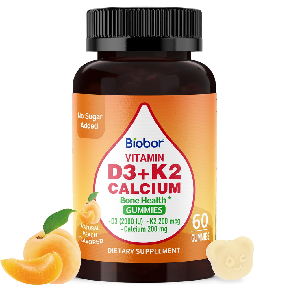 Biobor Vitamin D3 K2 Gummies bottle on white background