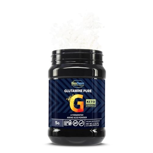 Serving scoop with 5g of L-glutamine powder