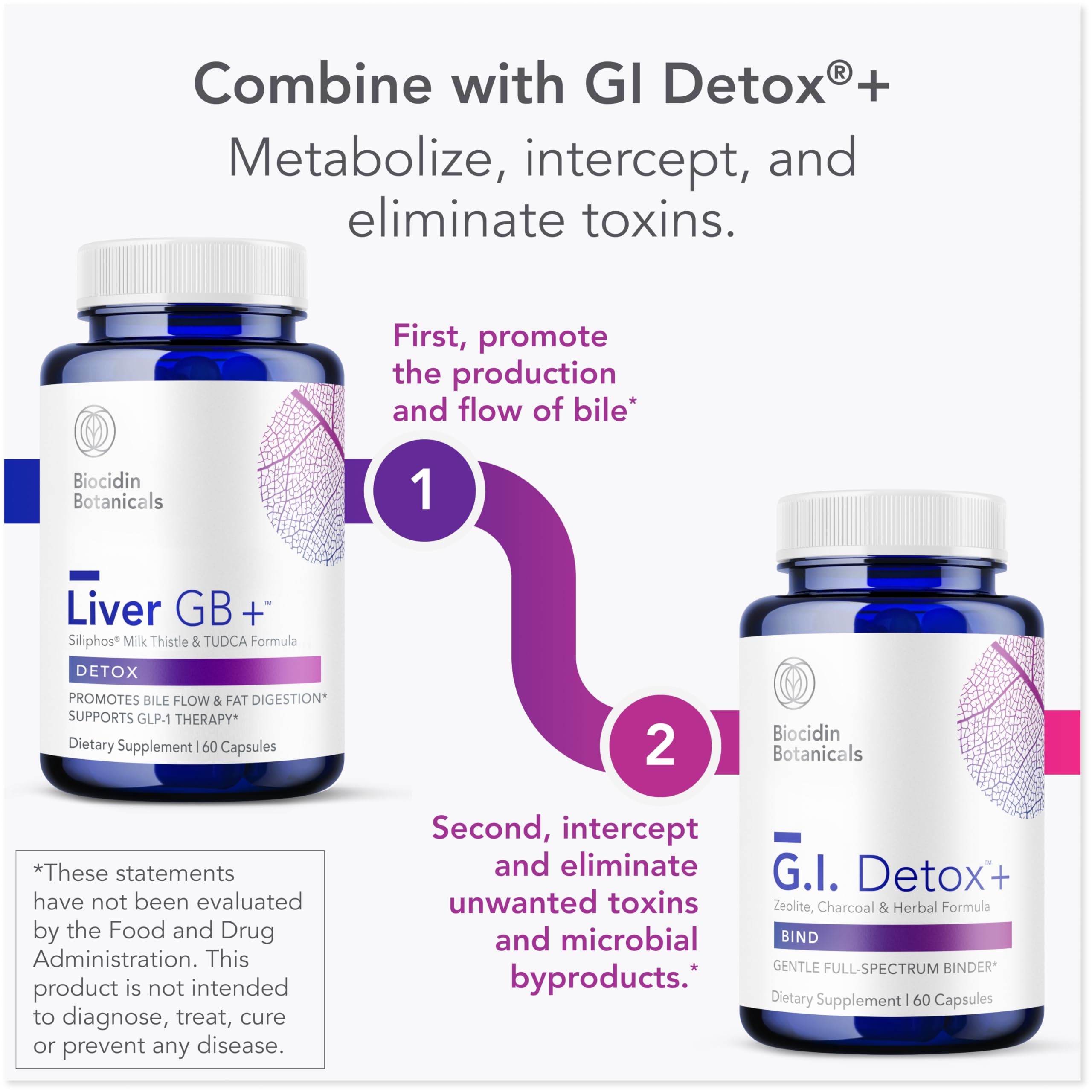 Milk thistle and other detox ingredients illustration