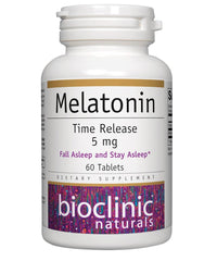 Bioclinic Naturals Melatonin Time Release 5 mg 60 tabs bottle