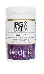 Front view of Bioclinic PGX Daily Granules Unflavored 300g packaging