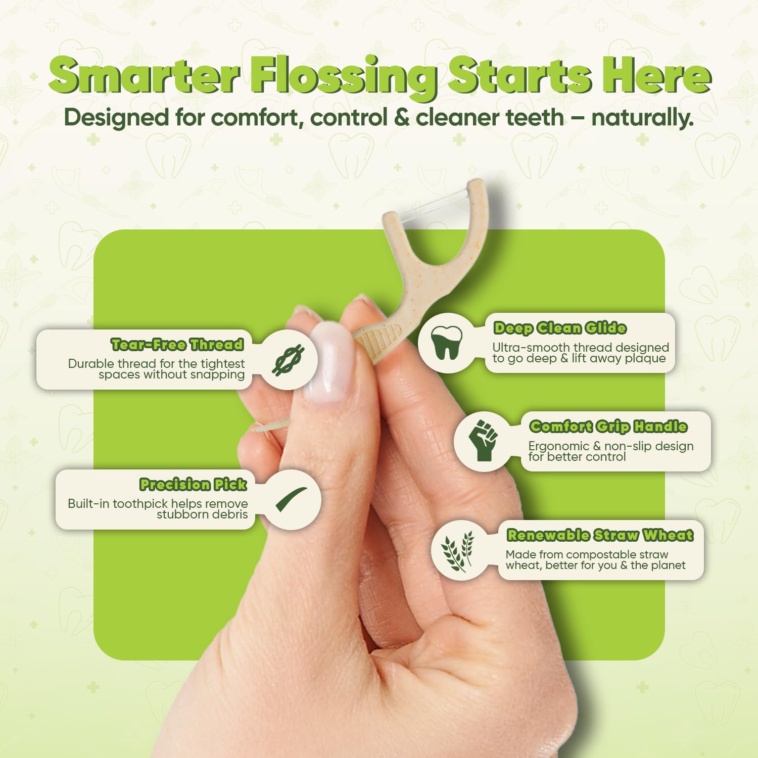 Floss picks designed for tight gaps and sensitive gums