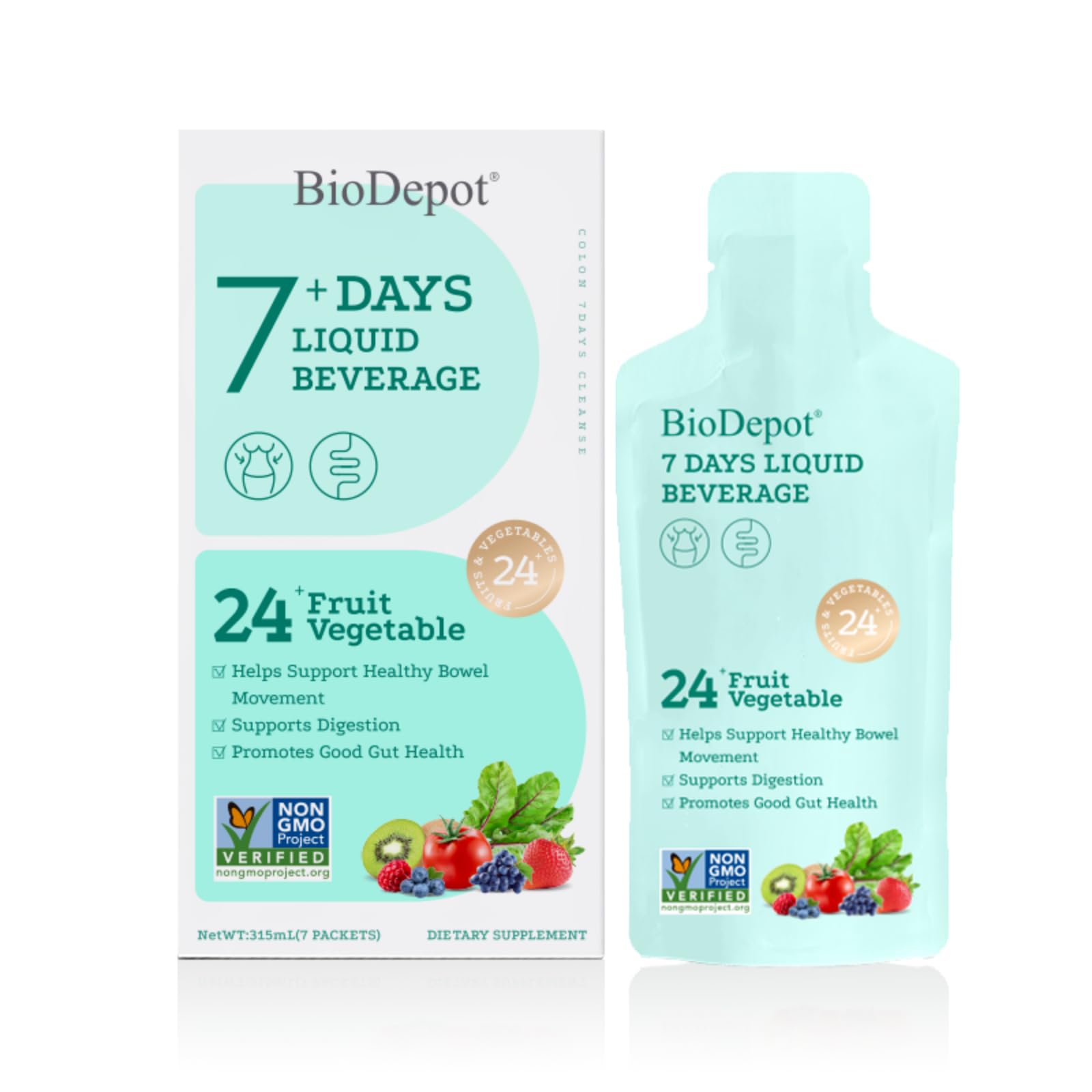 Biodepot 7 Day Clean liquid bottle for daily gut health support