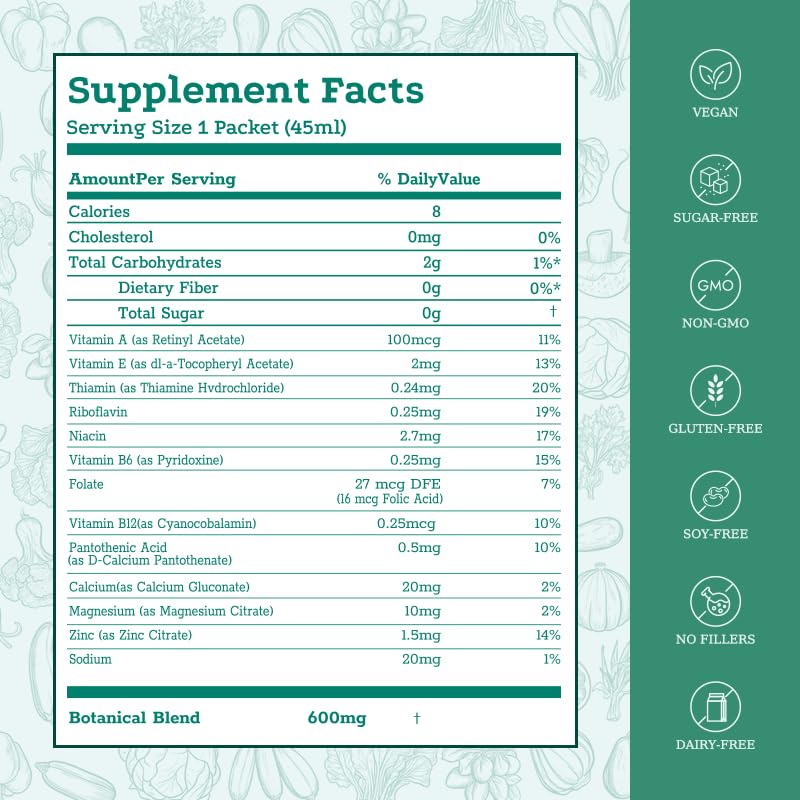 Serving of Biodepot detox drink in a smoothie preparation