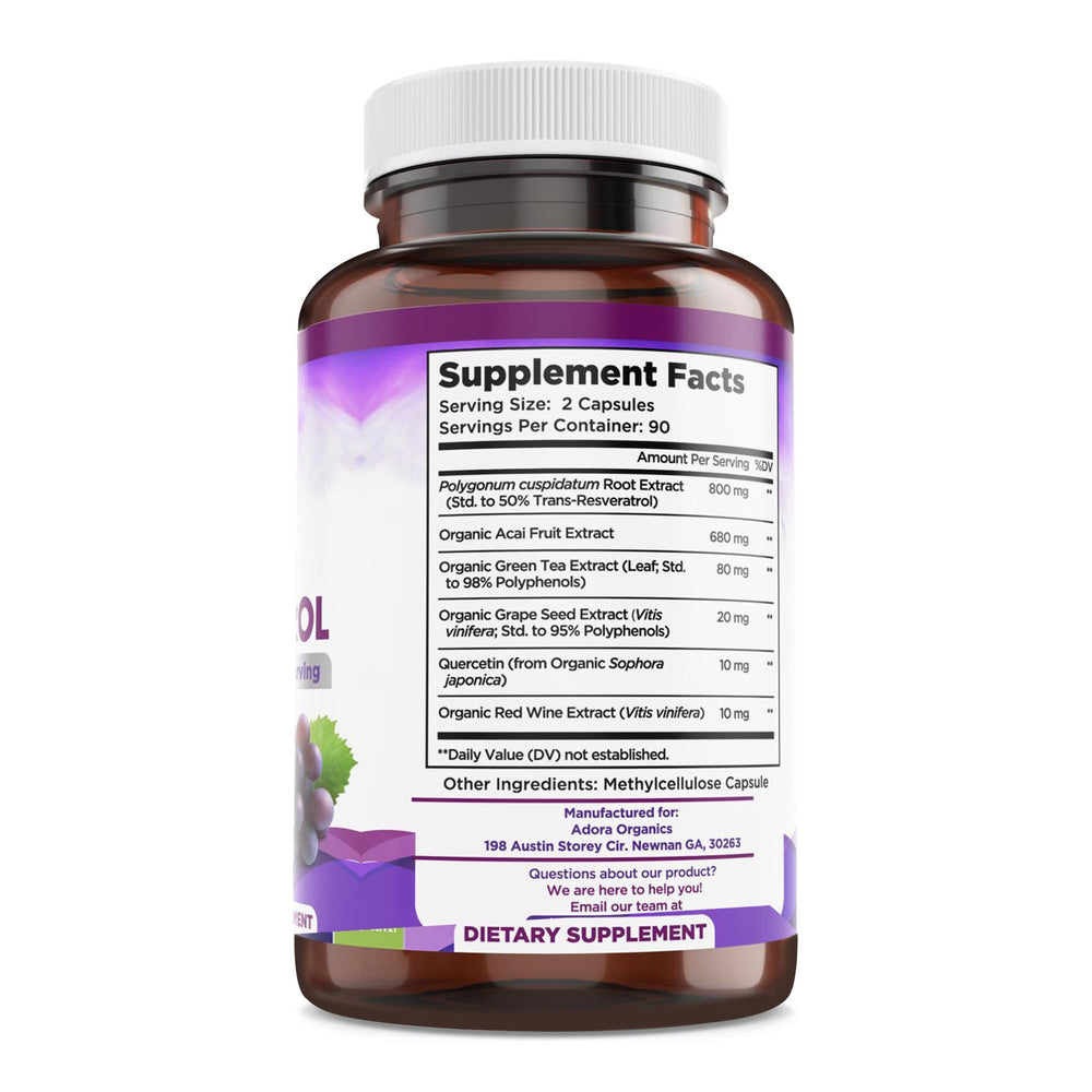 Trans-Resveratrol with Green Tea, Quercetin, and Grape Seed