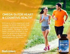 EPA and DHA amounts chart for BioEmblem Antarctic Krill Oil 1000mg