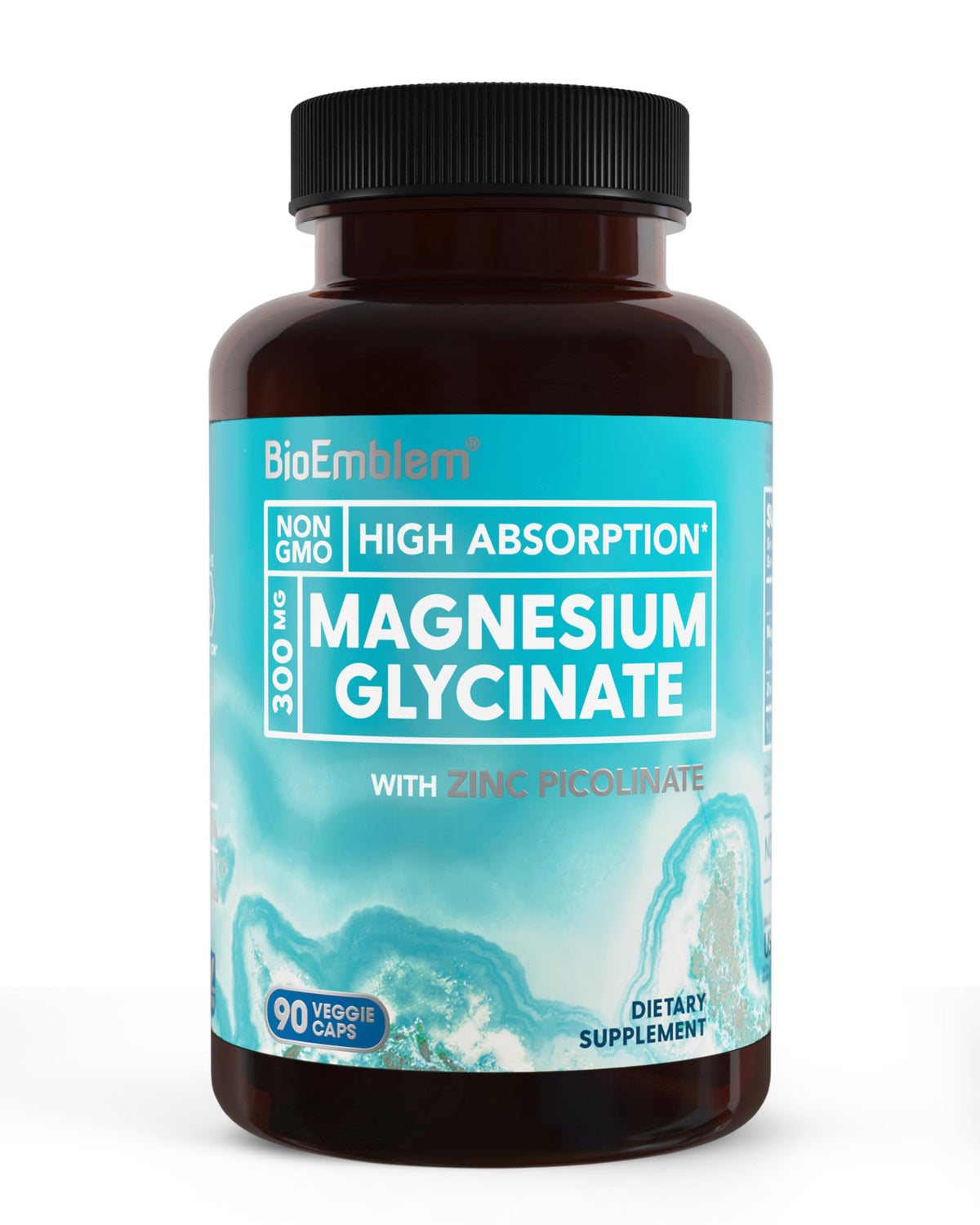 BioEmblem Magnesium Glycinate with Zinc bottle front
