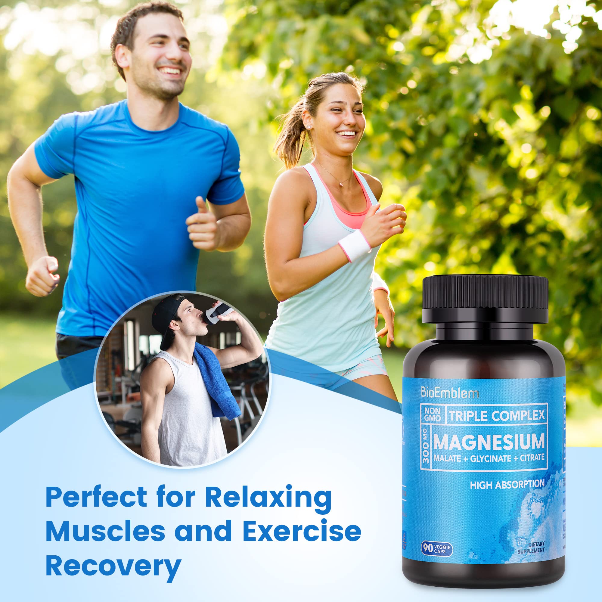 Nutrition label highlighting 300 mg magnesium per serving