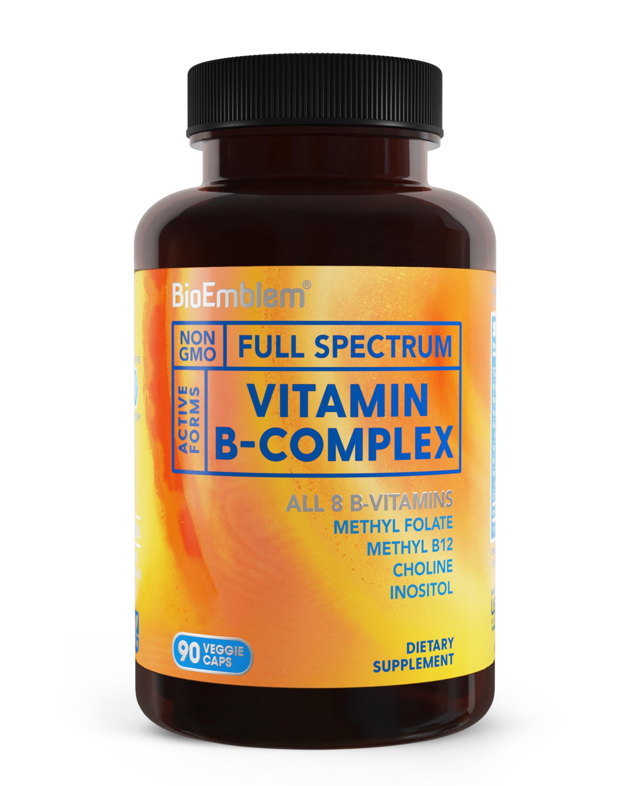 BioEmblem Vitamin B-Complex bottle with 90 capsules