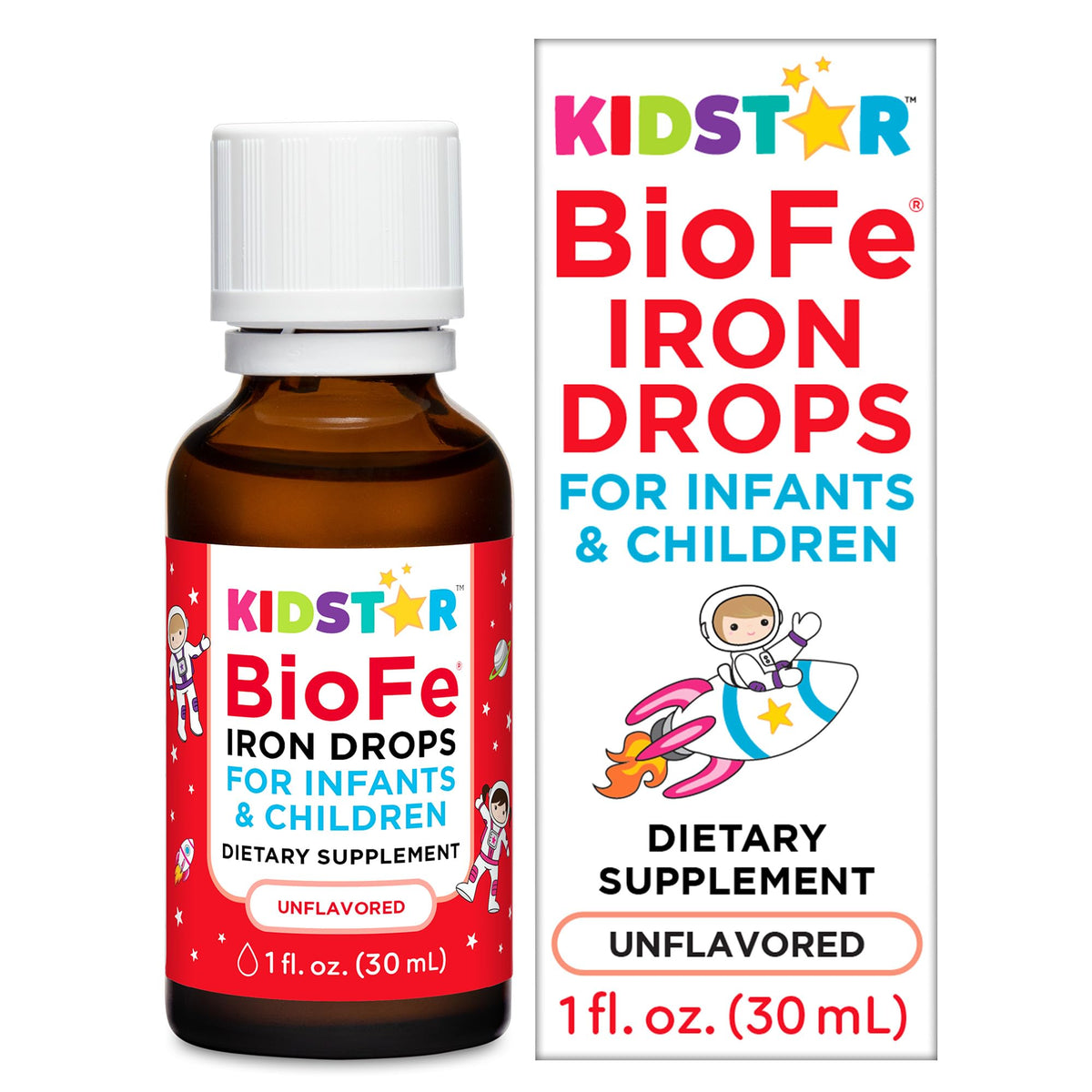 BioFe Pure Iron Drops bottle with label