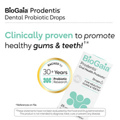 Unflavored Prodentis bottle label close-up