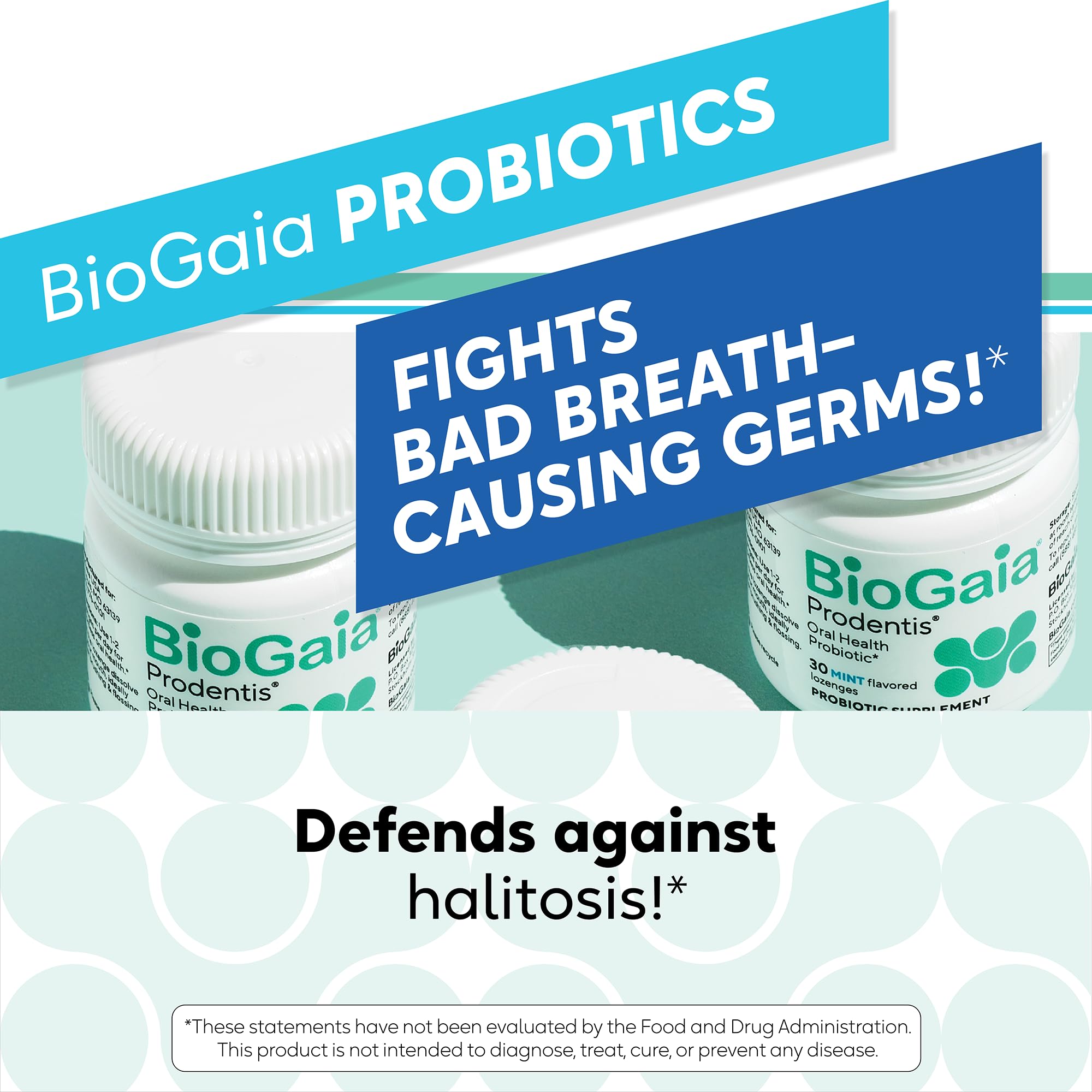 BioGaia Prodentis open tube with lozenges visible for storage clarity