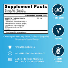 Close-up of BIOHM probiotic capsules for daily serving