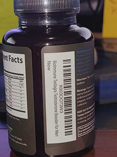 BioImmune Testagra capsules closeup shows micronized, easy-absorption formula.