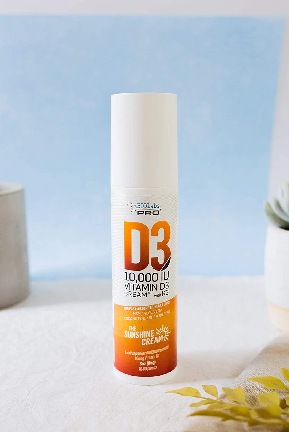 Applying BIOLABS PRO Vitamin D3 Cream to skin