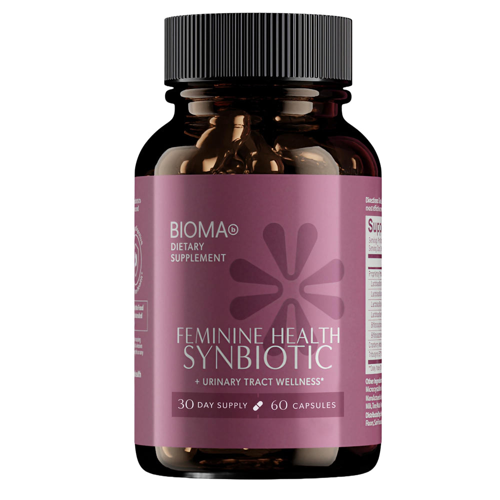 BIOMA Feminine Health Synbiotic bottle with label
