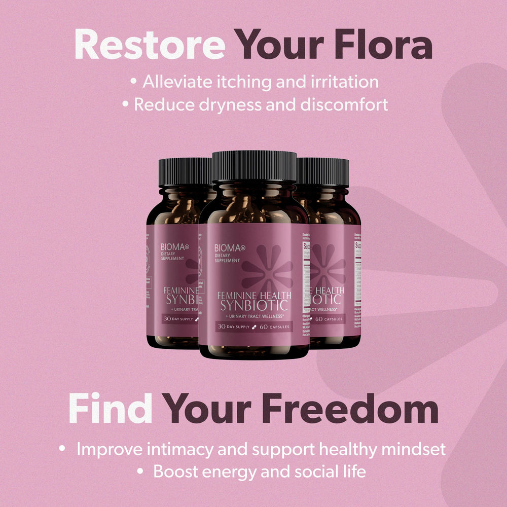 Capsules spilling from Bioma bottle